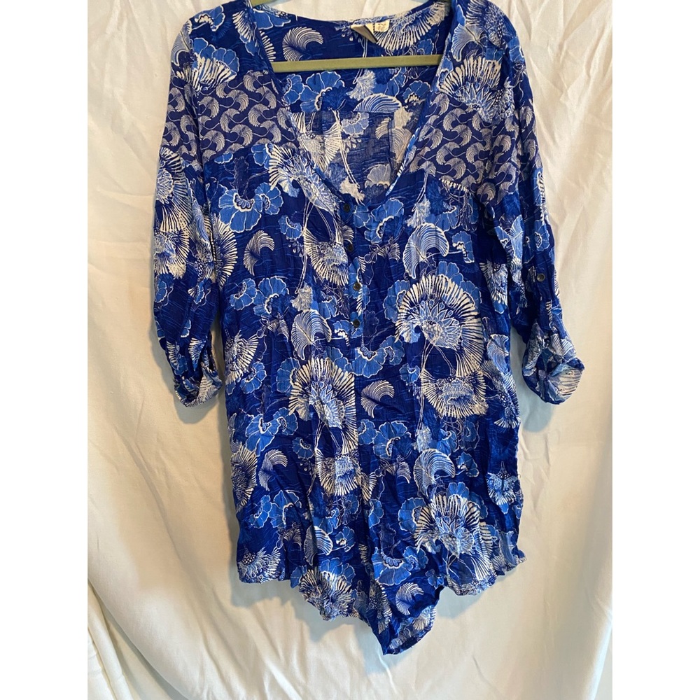 ROXY Blue Floral Romper